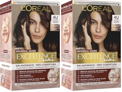 L OREAL PARIS L'Or&eacute;al Paris Teinture pour cheveux nude sans ammoniaque 4 Ch&acirc;taigne