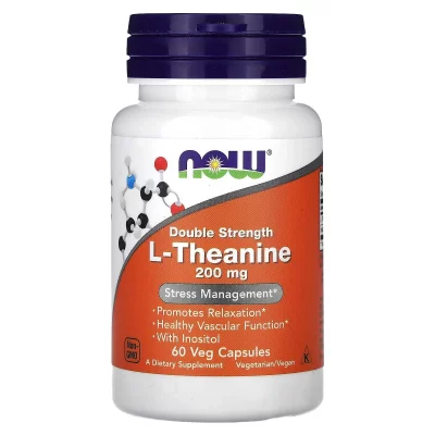 NOW FOODS L-Th&eacute;anine 200mg 60 caps Standard  Acides Amines - BCAA