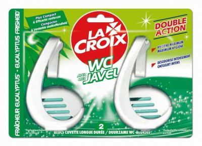 HYGIENE La Croix - Blister de 2 blocs WC javel senteur Eucalyptus