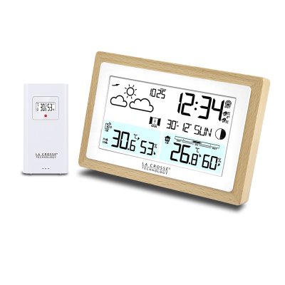 LA CROSSE TECHNOLOGY  Station m&eacute;t&eacute;o avec contour bois WS6282