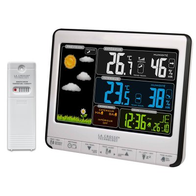 LA CROSSE TECHNOLOGY  WS6826WHI-BLA Station m&eacute;t&eacute;o color&eacute;e - Noir