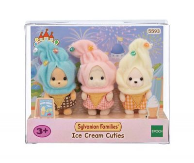 SYLVANIAN FAMILIES La Fete Foraine Le Trio Des B&eacute;b&eacute;s En Costumes De Cr&egrave;mes Glac&eacute;es