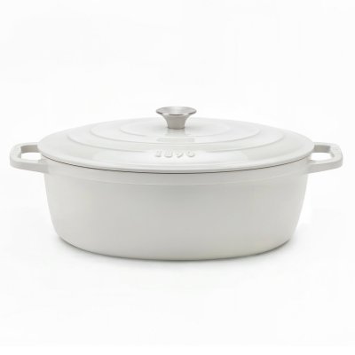 LA FONDERIE 1890  IENA36 - Cocotte en fonte ovale 36cm beige
