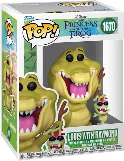 FUNKO La Princesse et la Grenouille - Figurine POP! Louis avec Raymond 9 cm