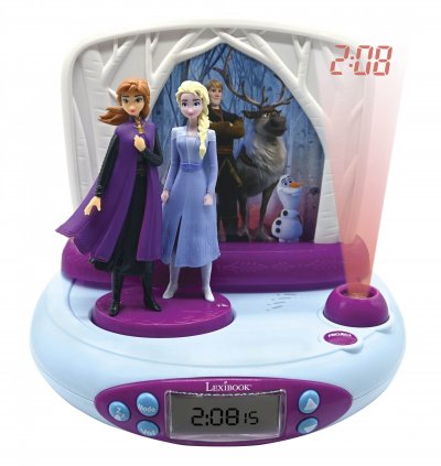 LEXIBOOK La Reine des Neiges 2 - Radio R&eacute;veil Projecteur