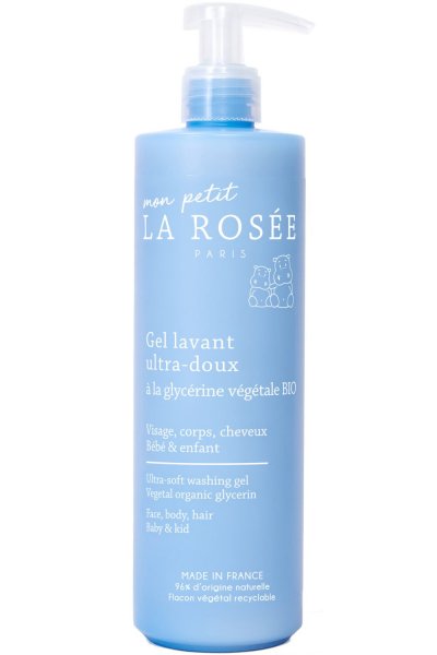 LA ROSEE La Ros&eacute;e Gel Lavant &agrave; la Glyc&eacute;rine V&eacute;g&eacute;tale Bio - Flacon-Pompe 400 ml