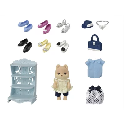 SYLVANIAN FAMILIES La valisette de mode  Grande s&oelig;ur chien Caramel