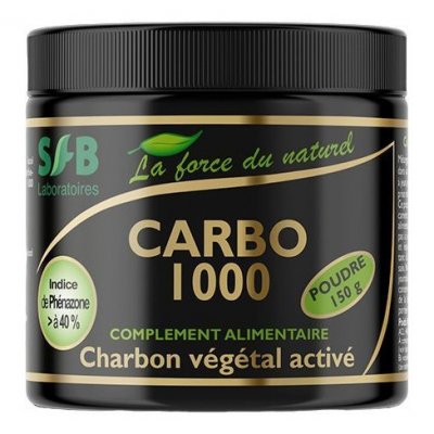 SFB LABORATOIRES Laboratoires SFB Charbon v&eacute;g&eacute;tal activ&eacute; Carbo 1000 SFB 150 g