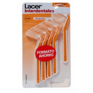 LACER  Brossette interdentaire angulaire extra fine douce 10 unit&eacute;s