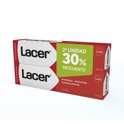 LACER  Double dentifrice anti-caries 125 ml + bain de bouche 200 ml
