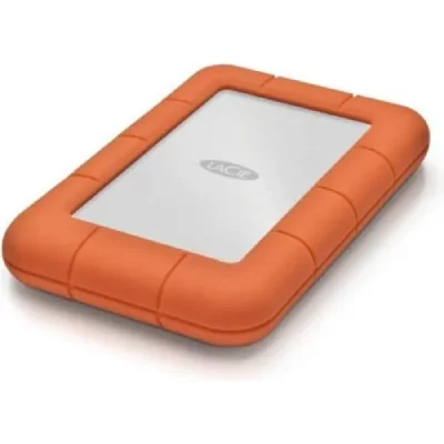 LACIE  rugged usb-c 1000gb orange,silver external hard drive