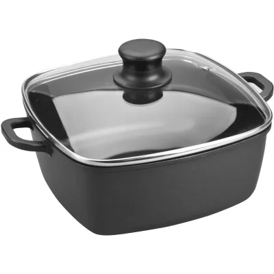 LACOR  25829 Faitout Carr&eacute; Fonte d'Aluminium avec Couvercle Diam&egrave;tre: 28X28 cm