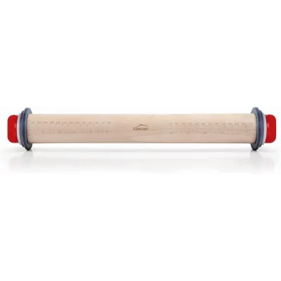 LACOR  67142 rouleau h&ecirc;tre avec anneaux bois beige