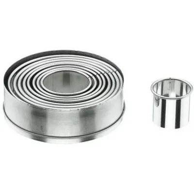 LACOR  68069 emporte-pi&egrave;ces bo&icirc;te de 9 d&eacute;coupoirs ronds unis en inox