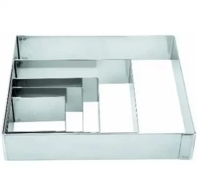 LACOR  - 68460 - cercle carre pour p&acirc;tisserie en inox - 6 x 6 cm