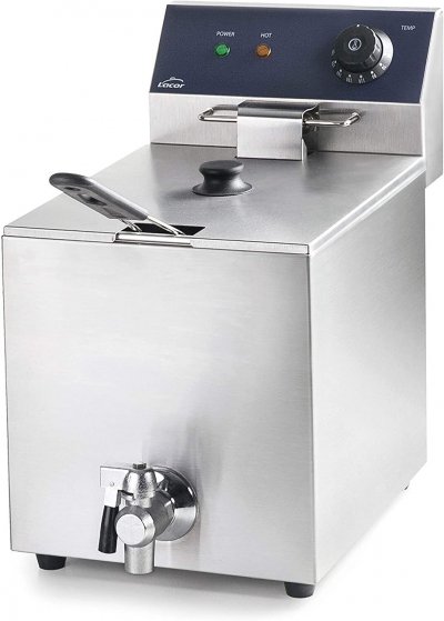 LACOR  69468 69468-Friteuse &Eacute;lectrique avec Robinet Professionnel 3250 W 8 L Acier Inoxydable