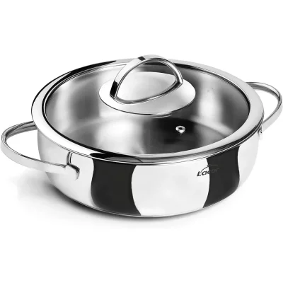 LACOR  79624 Plat Rond avec Couvercle Belly 24 cm