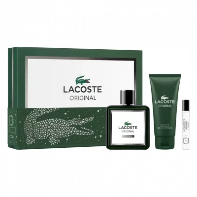 Lacoste - Coffret Original Parfum 100ml, Gel Douche & Format Voyage