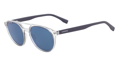 LACOSTE  L881S Sunglasses, 424 Crystal/Navy, Taille Unique Unisex