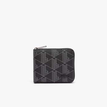 LACOSTE  portefeuille The Blend Homme Monogram Noir Gris