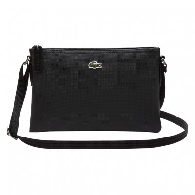 LACOSTE  pour femme. Sac &agrave; main plat L.12.12 Concept noir 