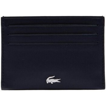 LACOSTE  pour homme. Porte-cartes Fitzgerald en cuir bleu marine -11x7,