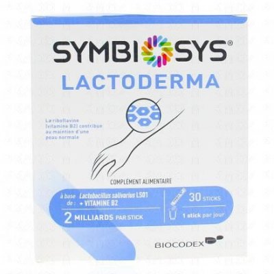 SYMBIOSYS Lactoderma 30 sticks avec vitamine B2 