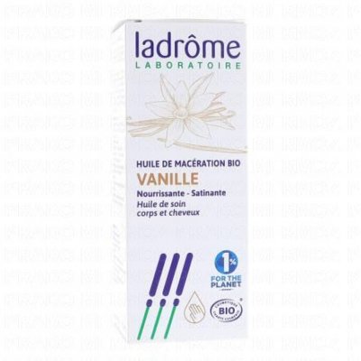 LADROME Ladr&ocirc;me Huile de vanille Bio 50 ml - Nourrissante pour cheveux secs