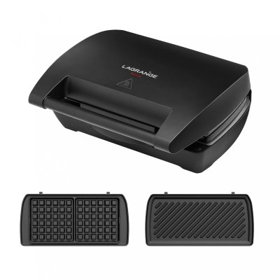LAGRANGE  - Gaufrier - 900W - Noir