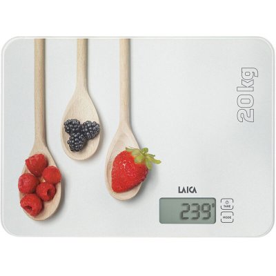 LAICA  Balance de cuisine &eacute;lectronique 20 kg blanc/rouge