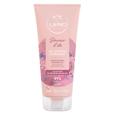 LAINO  Gel Douche &agrave; la Pulpe de P&ecirc;che Blanche Bio 200 ml - Tube 200 ml