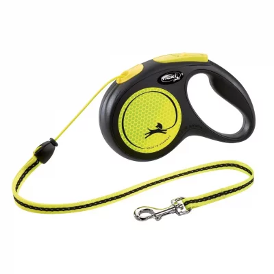 FLEXI Laisse  New Neon 5 m pour chien - taille L : jusqu'&agrave; 50 kg