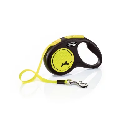 FLEXI Laisse  New Neon 5 m pour chien - taille S : jusqu'&agrave; 15kg