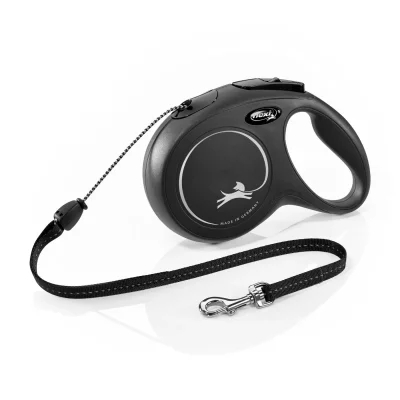 FLEXI Laisse New Classic m Cord 8 m black  CL20C8-251-S-20 - Noir
