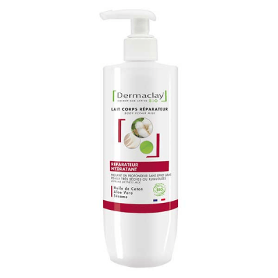 DERMACLAY Lait Corps Reparateur Hydratant Bio Peaux Tres Seches 400ml 