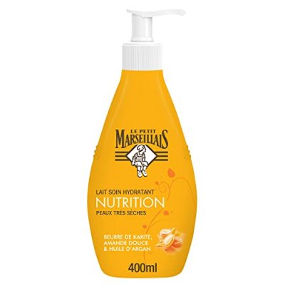 LE PETIT MARSEILLAIS Lait Hydratant Nutrition Karit&eacute;, Argan Et Ama  - Le Flacon De 400ml