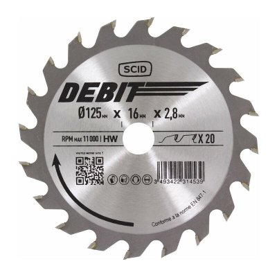 SCID Lame au carbure pour scie circulaire &oslash; 125 mm 20 16 2,8