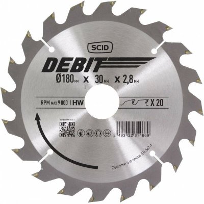 SCID Lame au carbure pour scie circulaire &oslash; 180 mm 20 30 2,8