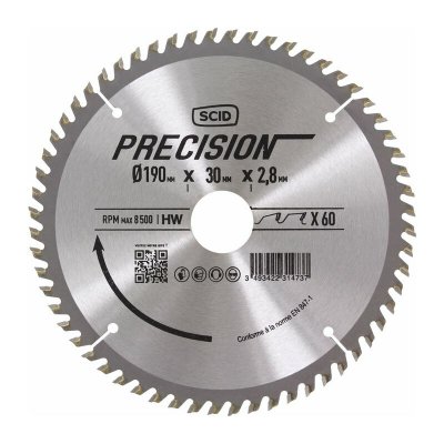 SCID Lame au carbure pour scie circulaire &oslash; 190 mm 60 30 2,8