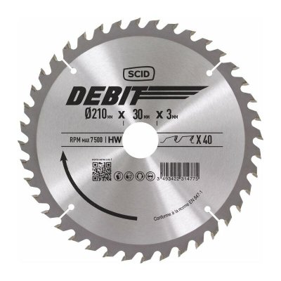 SCID Lame au carbure pour scie circulaire &oslash; 210 mm 40 30 3