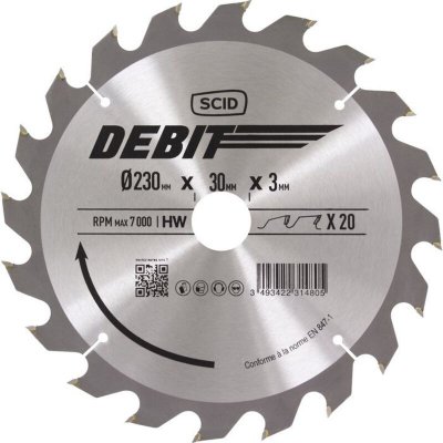 SCID Lame au carbure pour scie circulaire &oslash; 230 mm 20 30 3
