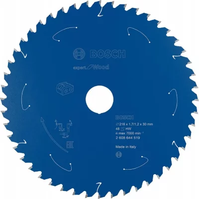 BOSCH Lame  2608644519 Bois &Oslash; 216 mm 48 dents pour Scie circulaire