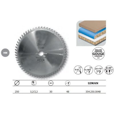 LEMAN Lame Carbure Mise &agrave; Format 250x30x48z Gouge / Stratifies - 