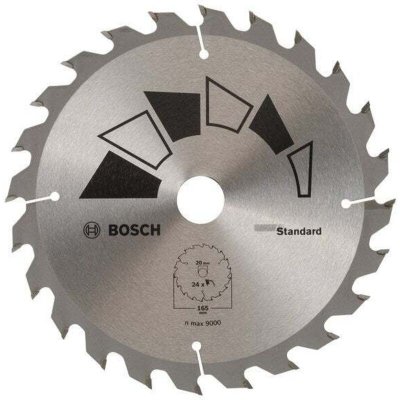 BOSCH Lame coupe rapide et grossi&egrave;re  165 mm 24 dents scie circulaire standard