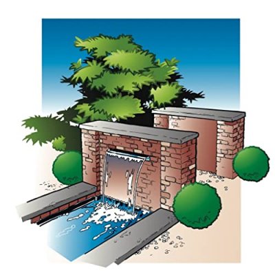 BUSSANDRI Lame d'eau avec &eacute;clairage Niagara 90 Led Inox