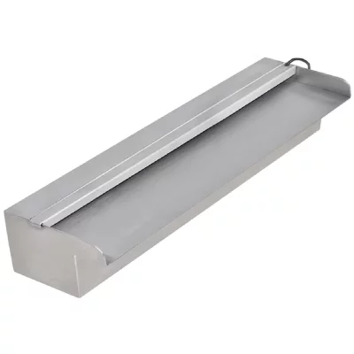 VIDAXL Lame d'eau rectangulaire &agrave; LED 45 cm en acier inoxydable pour piscine