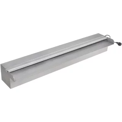 VIDAXL Lame d'eau rectangulaire &agrave; LED 60 cm en acier inoxydable pour piscine