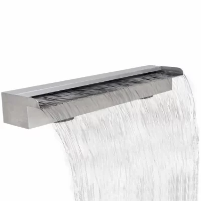 VIDAXL Lame d'eau rectangulaire pour piscine Acier inoxydable 90 cm