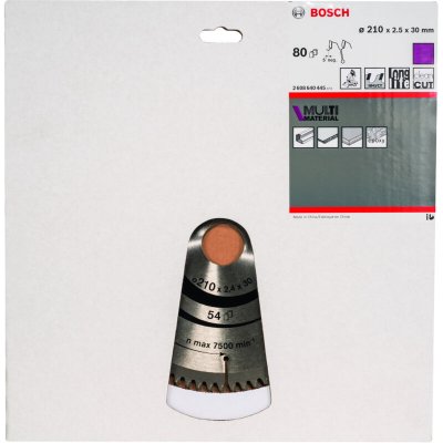 BOSCH Lame De Scie &agrave; Onglet, Radiale, Circulaire De Table 210X30, 80D
