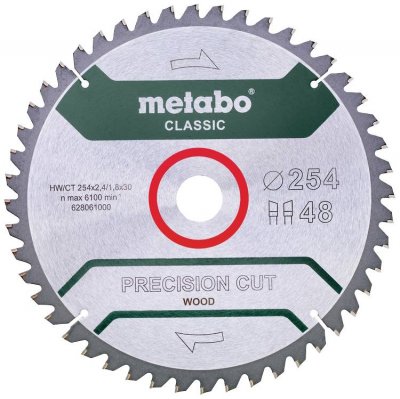 METABO Lame de scie &agrave; onglets et radiale - ""precision cut"" 254 mm 48 dents